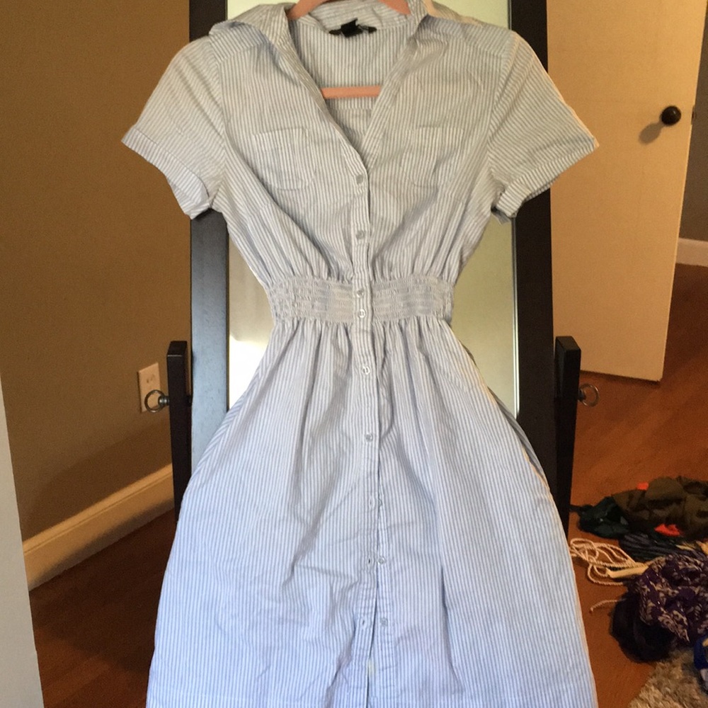 Very sexy blue and white stripped dress